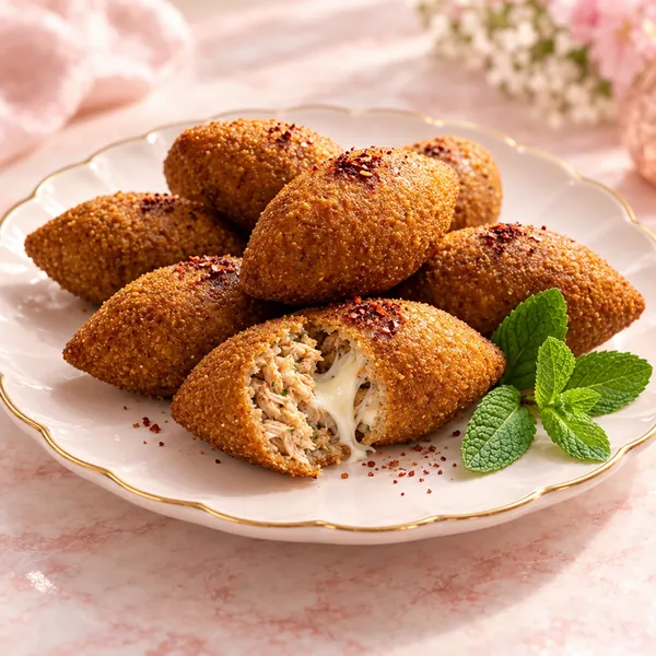 كبة محشية بالفروج وجبنة الموزريلا